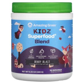 Thực phẩm chức năng Amazing Grass Kidz Superfood Blend Berry Blast 6.35 oz (180 g) 829835000333