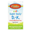 Thực phẩm chức năng Carlson Kid's Super Daily D3+K2 25 mcg (1,000 IU) & 22.5 mcg 0.34 fl oz (10.16 ml) 88395105302