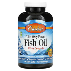 Thực phẩm chức năng Carlson The Very Finest Fish Oil Natural Orange  350 mg 240 Soft Gels 88395016424