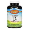 Thực phẩm chức năng Carlson Vitamin D3 125 mcg (5.000 IU) 360 Soft Gels 088395141201
