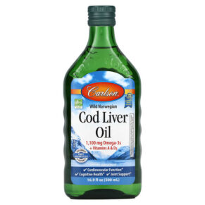 Thực phẩm chức năng Carlson Wild Norwegian Cod Liver Oil 16.9 fl oz (500 ml) 88395013225
