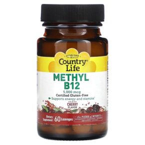 Thực phẩm chức năng Country Life Methyl B12 Cherry 5.000 mcg 60 Lozenges 015794063049