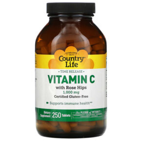 Thực phẩm chức năng Country Life Time Release Vitamin C with Rose Hips 1,000 mg 250 Tablets 15794068730