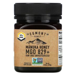 Thực phẩm chức năng Egmont Honey Manuka Honey Raw And Unpasteurized 829+ MGO 8.82 oz (250 g) 9421904958371