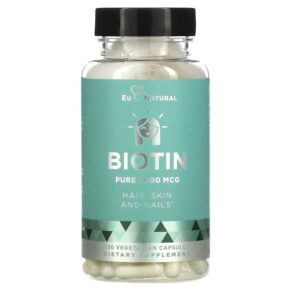 Thực phẩm chức năng Eu Natural Biotin 5,000 mcg 120 Vegetarian Capsules 855244008172