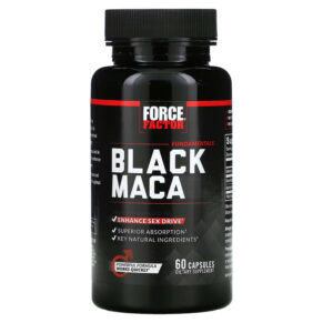 Thực phẩm bổ sung Force Factor, Black Maca, 60 Capsules, 818594014880