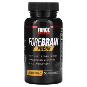 Thực phẩm bổ sung Force Factor, Forebrain Focus, 60 Vegetable Capsules, 818594018628