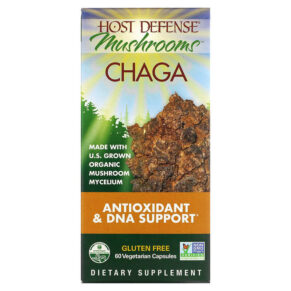 Thực phẩm chức năng Fungi Perfecti Host Defense Chaga 60 Vegetarian Capsules 633422031828