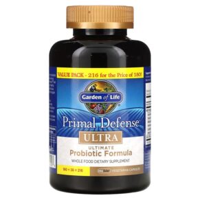 Thực phẩm chức năng Garden of Life Primal Defense Ultra Ultimate Probiotic Formula 216 UltraZorbe Vegetarian Capsules 658010114103