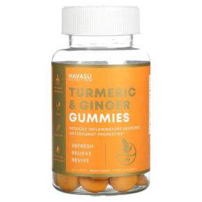 Thực phẩm chức năng Havasu Nutrition Turmeric & Ginger Gummies Peach 60 Gummies 850008464522