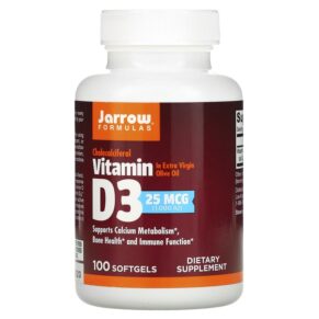 Thực phẩm chức năng Jarrow Formulas Vitamin D3 Cholecalciferol 25 mcg (1,000 IU) 100 Softgels 790011300038