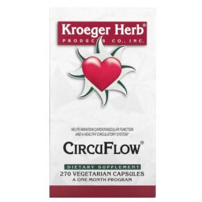 Thực phẩm chức năng Kroeger Herb Co CircuFlow 270 Vegetarian Capsules 696916100158