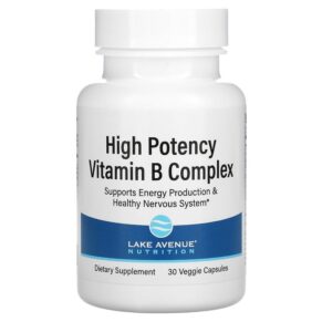 Thực phẩm chức năng Lake Avenue Nutrition High Potency Vitamin B Complex 30 Veggie Capsules 898220020898