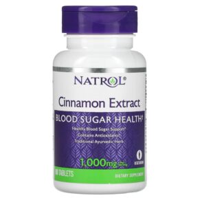 Thực phẩm chức năng Natrol Cinnamon Extract 500 mg 80 Tablets 47469044589