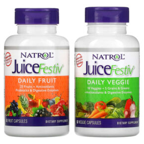 Thực phẩm bổ sung Natrol, JuiceFestiv, 2 Bottles, 60 Capsules Each, 47469053031