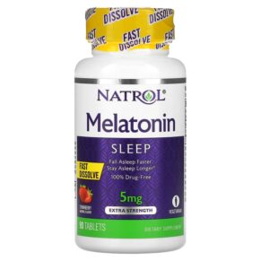 Thực phẩm chức năng Natrol Melatonin Fast Dissolve Extra Strength Strawberry 5 mg 90 Tablets 47469058654