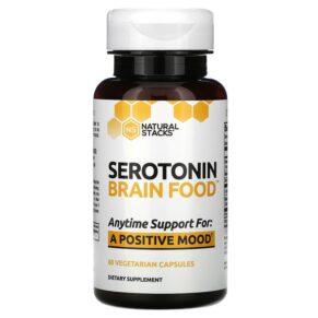 Thực phẩm chức năng Natural Stacks Serotonin Brain Food 60 Vegetarian Capsules 673869563995