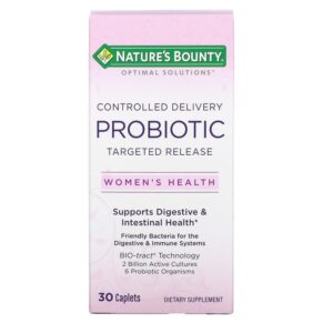 Thực phẩm chức năng Nature's Bounty Optimal Solutions Women's Health Controlled Delivery Probiotic 30 Caplets 74312515200