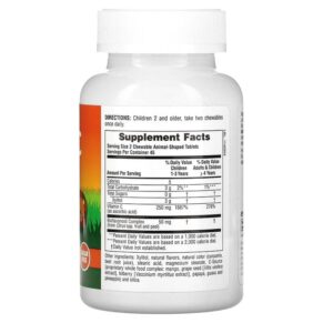 Thực phẩm bổ sung NaturesPlus, Animal Parade, Vitamin C Children's Chewable Supplement, Orange Juice, Sugar Free, 90 Animal-Shaped Tablets, 97467299221