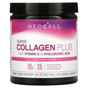 Thực phẩm chức năng NeoCell Super Collagen Plus with Vitamin C & Hyaluronic Acid 6.9 oz (195 g) 16185129580