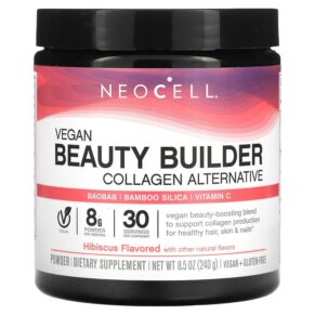 Thực phẩm chức năng NeoCell Vegan Beauty Builder Collagen Alternative Powder Hibiscus 8.5 oz (240 g) 016185132740