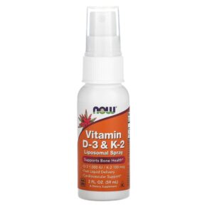 Thực phẩm chức năng NOW Foods Vitamin D-3 & K-2 Liposomal Spray 2 fl oz (59 ml) 733739003812