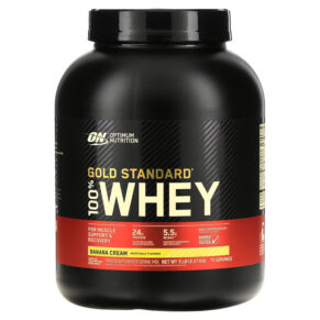 Thực phẩm chức năng Optimum Nutrition Gold Standard 100% Whey Banana Cream 5 lb (2.27 kg) 748927029574