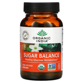 Thực phẩm chức năng Organic India Sugar Balance Healthy Glucose Metabolism 90 Veg Caps 851469000748