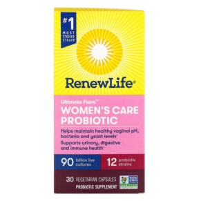 Thực phẩm chức năng Renew Life Ultimate Flora Women's Care Probiotic 90 Billion Live Cultures 30 Vegetarian Capsules 631257121004