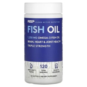 Thực phẩm chức năng RSP Nutrition Fish Oil 1,250 mg 120 Softgels 858491007271