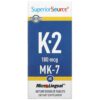 Thực phẩm chức năng Superior Source Vitamin K-2 100 mcg 60 Microlingual Instant Dissolve Tablets 76635904303