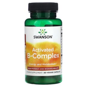 Thực phẩm chức năng Swanson Activated B-Complex High Potency and Bioavailability 60 Veggie Capsules 087614210704