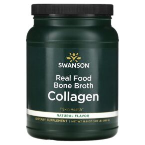 Thực phẩm chức năng Swanson Real Food Bone Broth Collagen 1.05 lbs (480 g) 087614210636