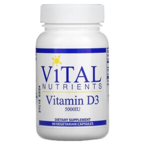 Thực phẩm chức năng Vital Nutrients Vitamin D3 5,000 IU 90 Vegetarian Capsules 693465539118