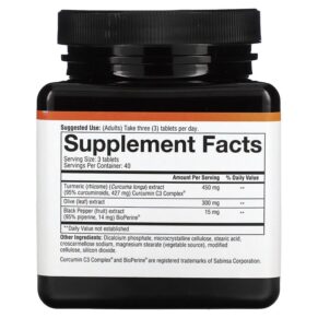 Thực phẩm bổ sung Youtheory, Turmeric, 120 Tablets, 853244003371