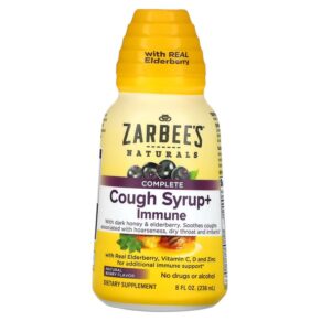 Thực phẩm chức năng Zarbees Complete Cough Syrup + Immune Natural Berry 8 fl oz (236 ml) 857647007837